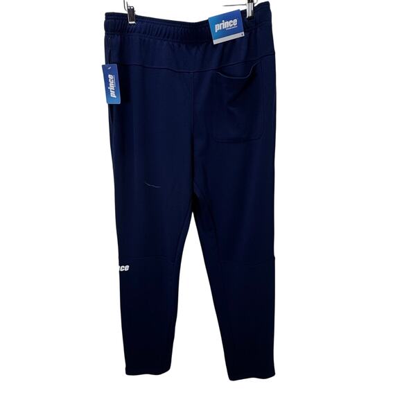 Prince Pickleball Mens Navy Jogger‎ Pants Size Medium Zipper Cuffs Pockets - Picture 2 of 15